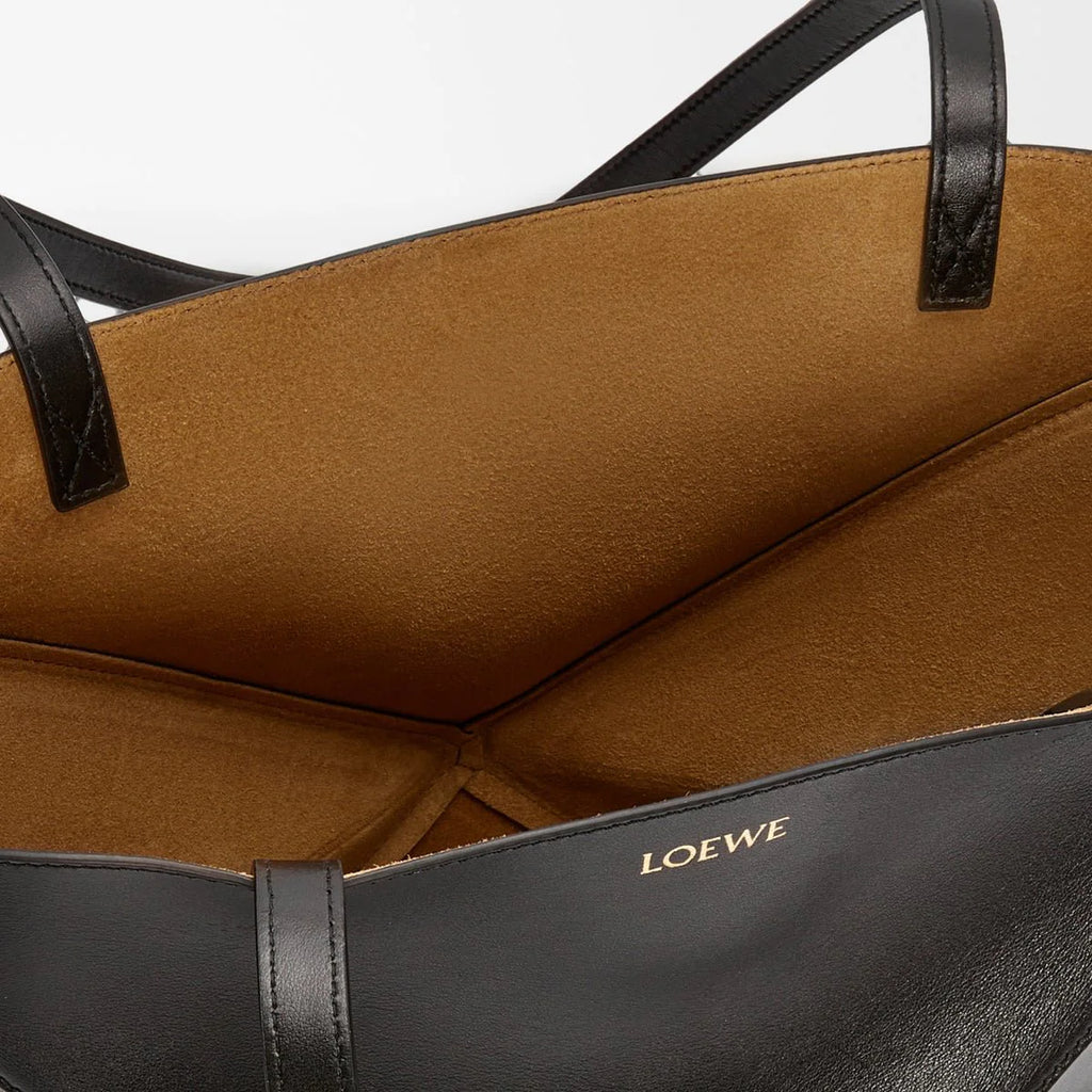 OUVALIA Luxury Edit | Loewe Medium Puzzle Fold Tote In Shiny Calfskin