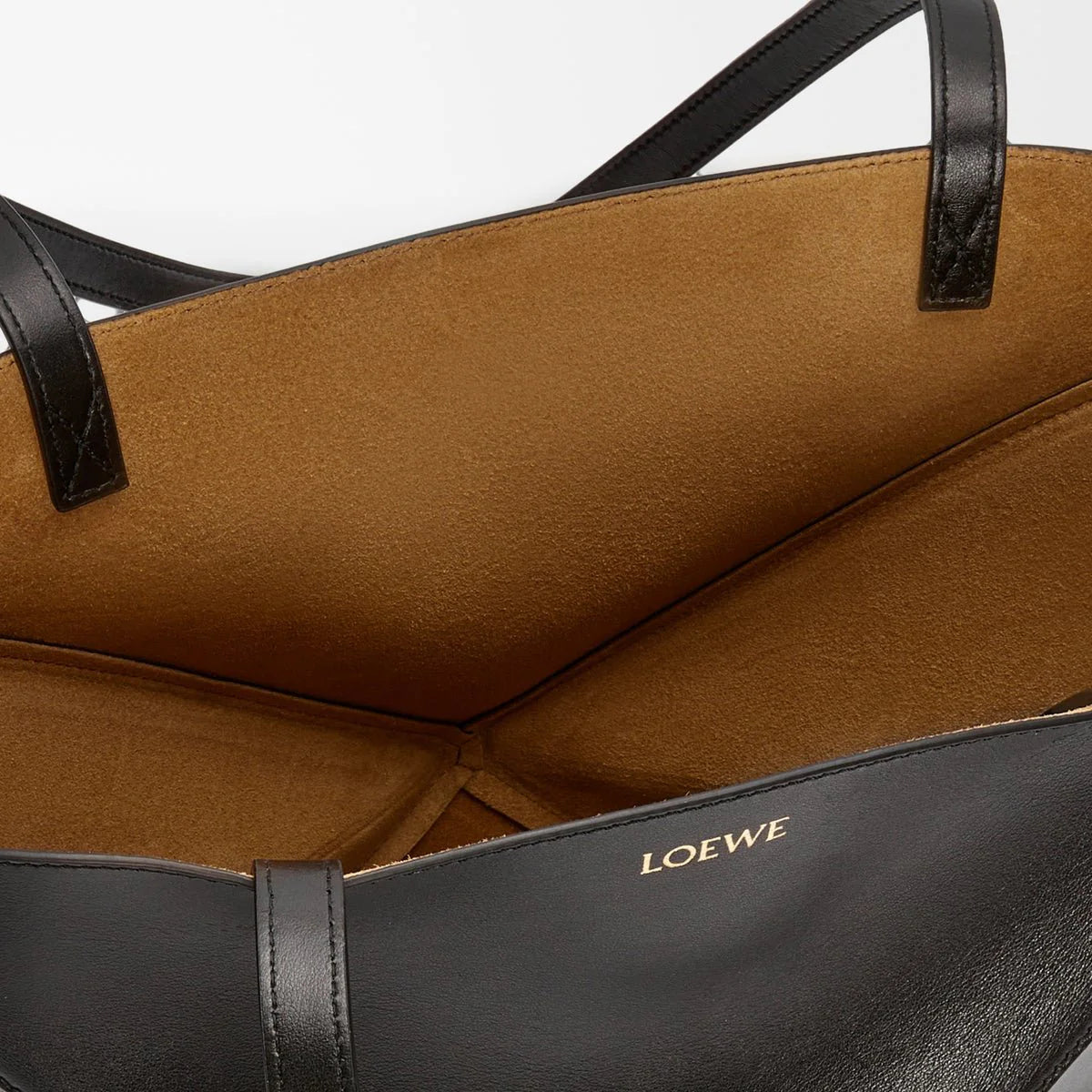 OUVALIA Luxury Edit | Loewe Medium Puzzle Fold Tote In Shiny Calfskin