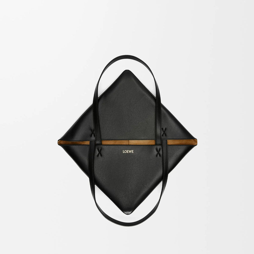 OUVALIA Luxury Edit | Loewe Medium Puzzle Fold Tote In Shiny Calfskin