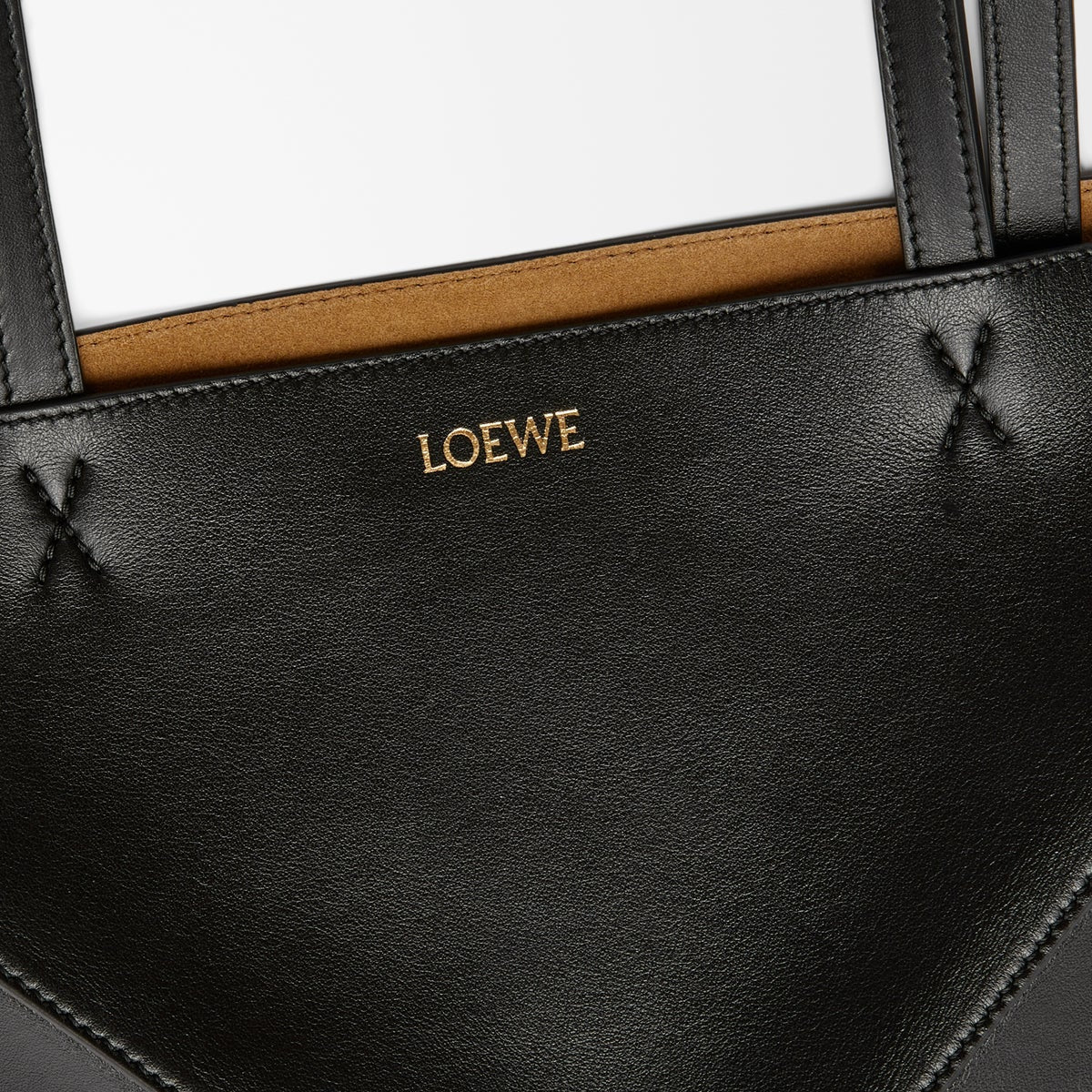 OUVALIA Luxury Edit | Loewe Medium Puzzle Fold Tote In Shiny Calfskin