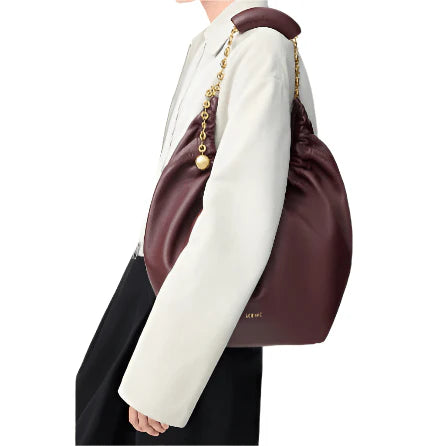 OUVALIA Luxury Edit | Loewe Medium Squeeze Bag Dark Burgundy