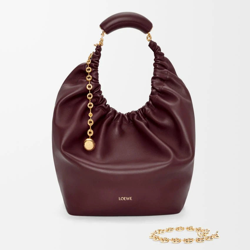 OUVALIA Luxury Edit | Loewe Medium Squeeze Bag Dark Burgundy