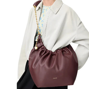 OUVALIA Luxury Edit | Loewe Medium Squeeze Bag Dark Burgundy