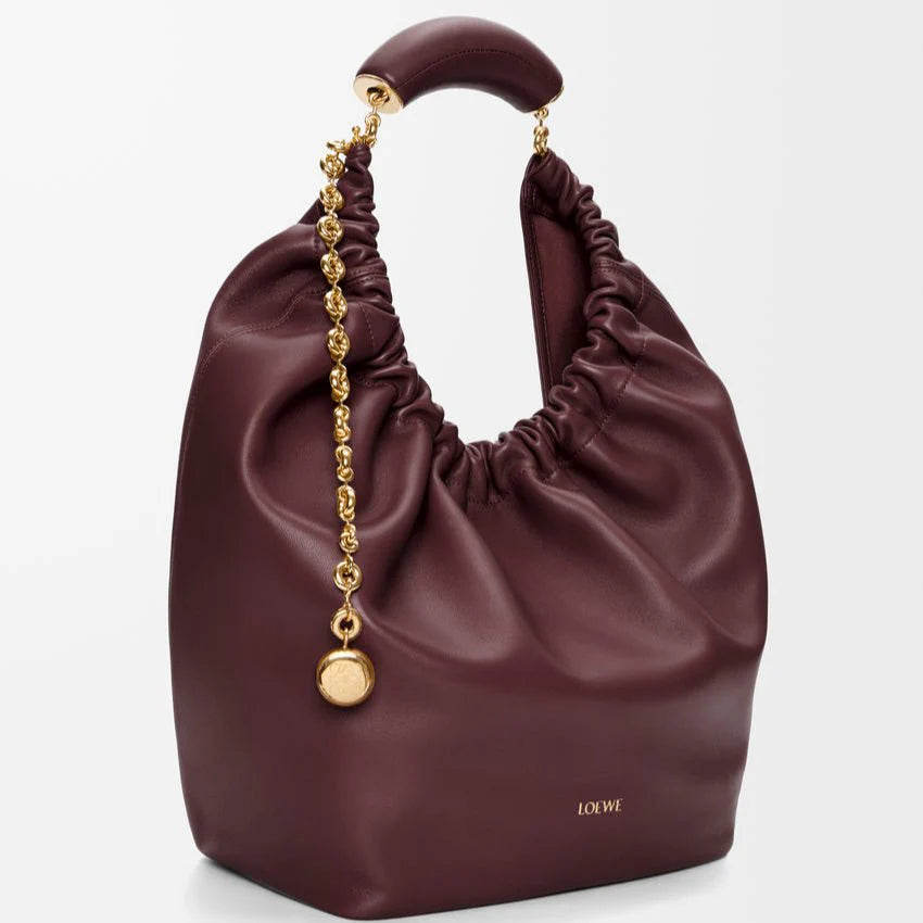 OUVALIA Luxury Edit | Loewe Medium Squeeze Bag Dark Burgundy