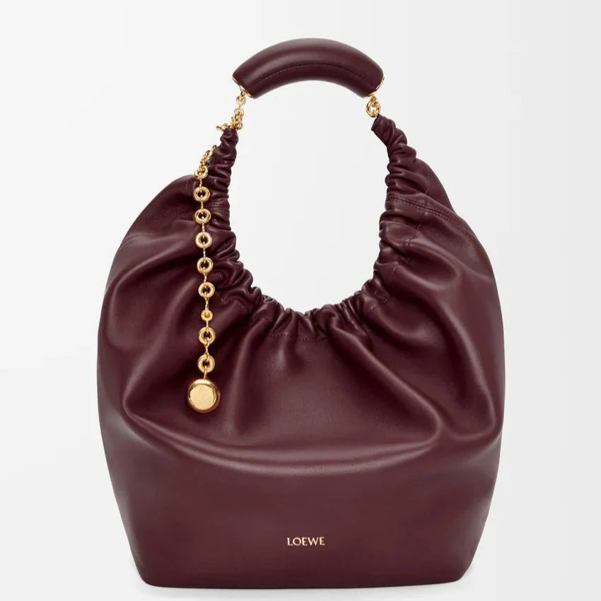 OUVALIA Luxury Edit | Loewe Medium Squeeze Bag Dark Burgundy