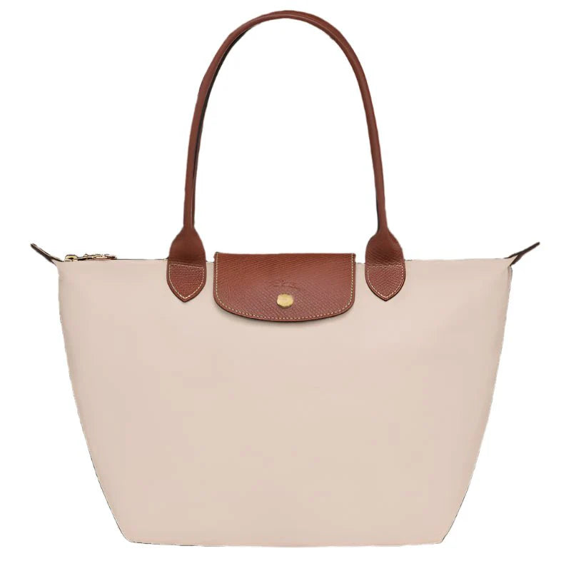 OUVALIA Luxury Edit | Longchamp Le Pliage Medium Handbag Paper - Canvas