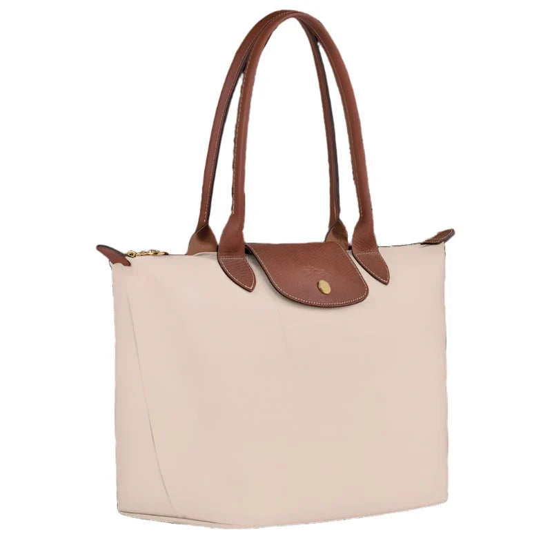 OUVALIA Luxury Edit | Longchamp Le Pliage Medium Handbag Paper - Canvas