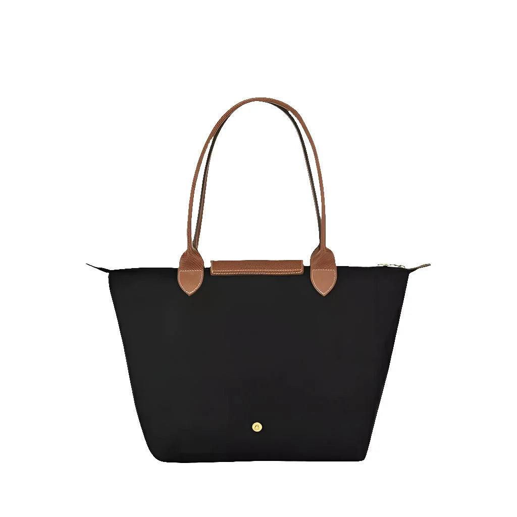 OUVALIA Luxury Edit | Longchamp Le Pliage Medium Shoulder Bag Black And Brown