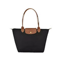 OUVALIA Luxury Edit | Longchamp Le Pliage Medium Shoulder Bag Black And Brown