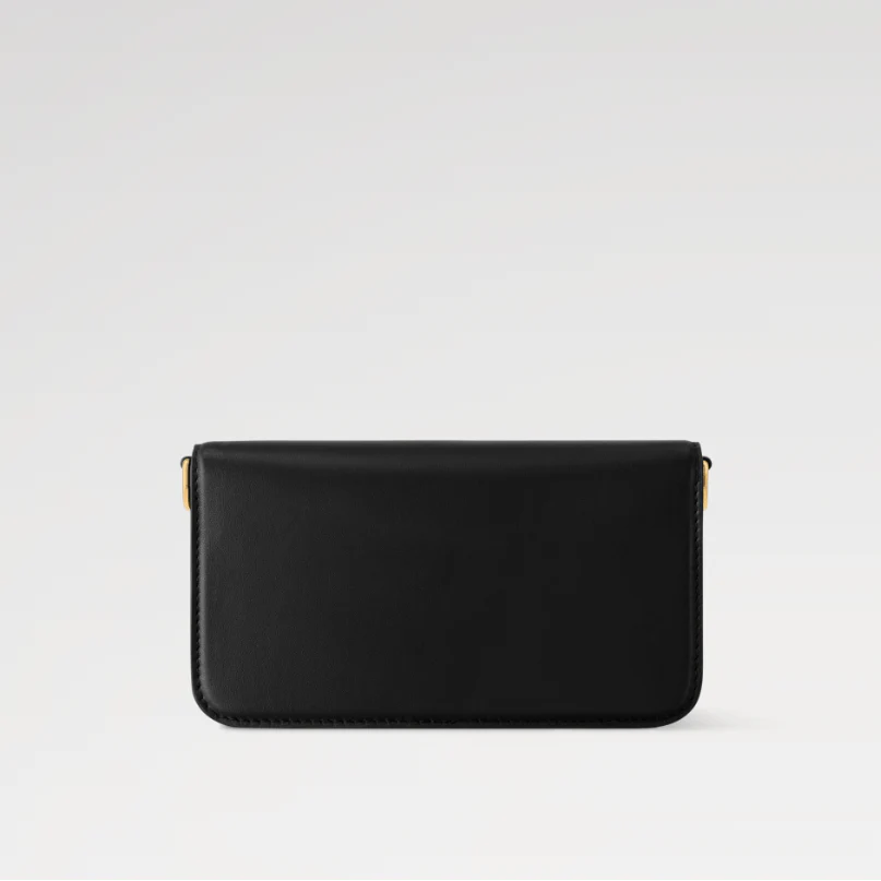 OUVALIA Luxury Edit | Louis Vuitton Bouncing Wallet On Chain LV Bloom – Black Crossbody Bag