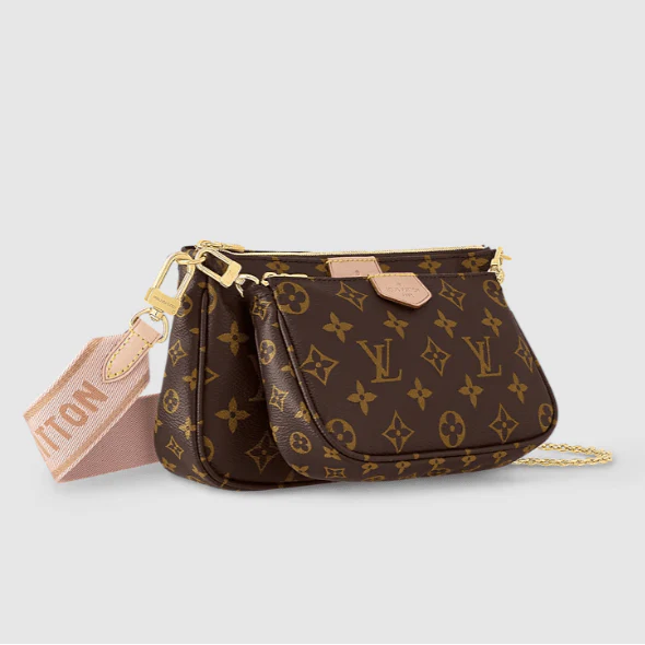 OUVALIA Luxury Edit | Louis Vuitton Multi Pochette Accessoires Monogram Canvas Rose Clair