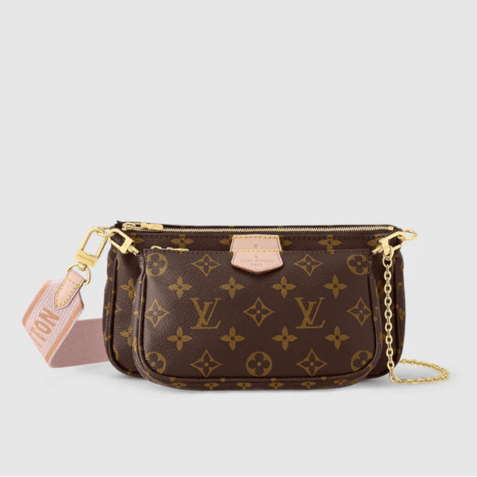 OUVALIA Luxury Edit | Louis Vuitton Multi Pochette Accessoires Monogram Canvas Rose Clair