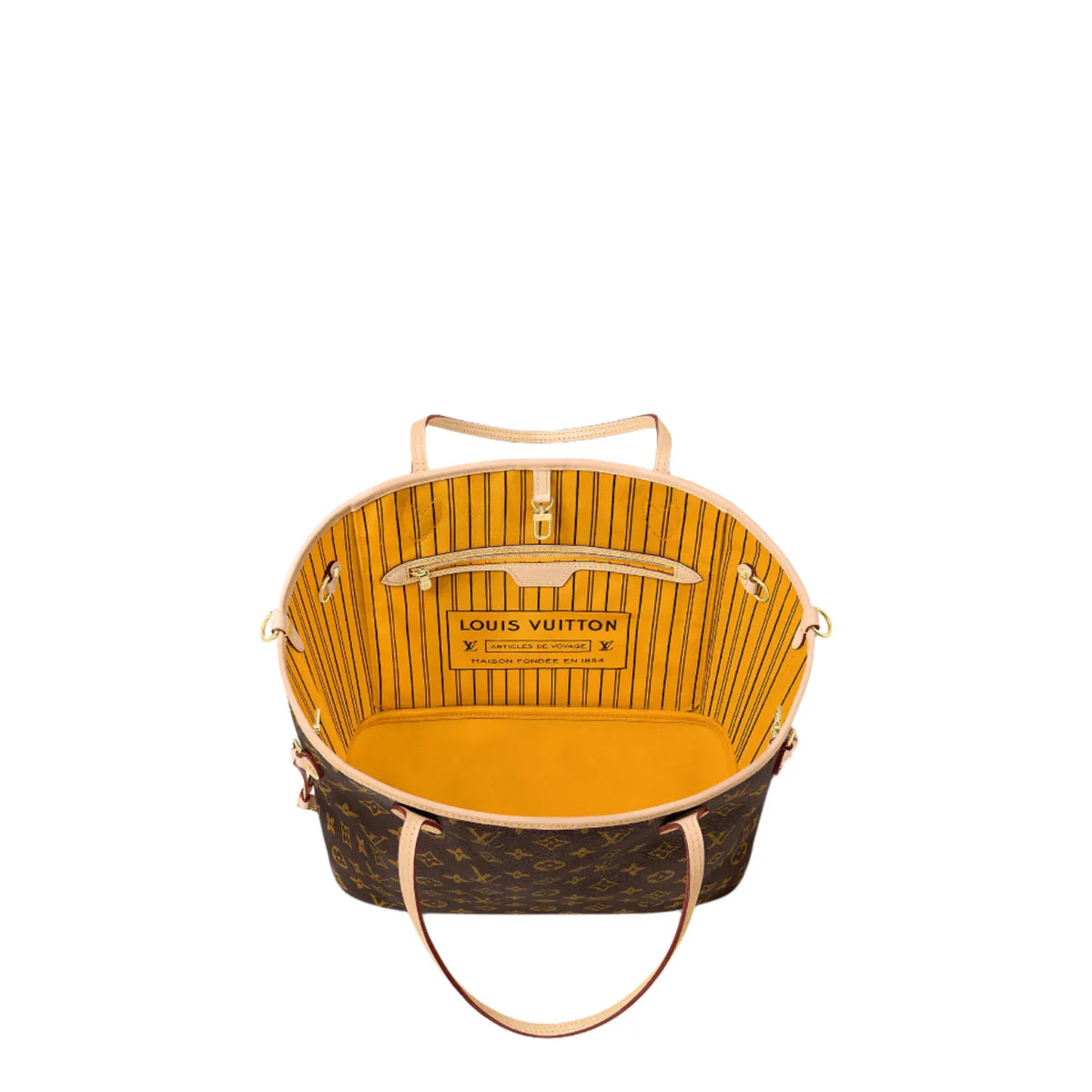 OUVALIA Luxury Edit | Louis Vuitton Neverfull Bandoulière Inside Out MM Monogram/Jaune Safran