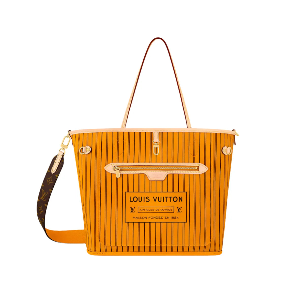 OUVALIA Luxury Edit | Louis Vuitton Neverfull Bandoulière Inside Out MM Monogram/Jaune Safran