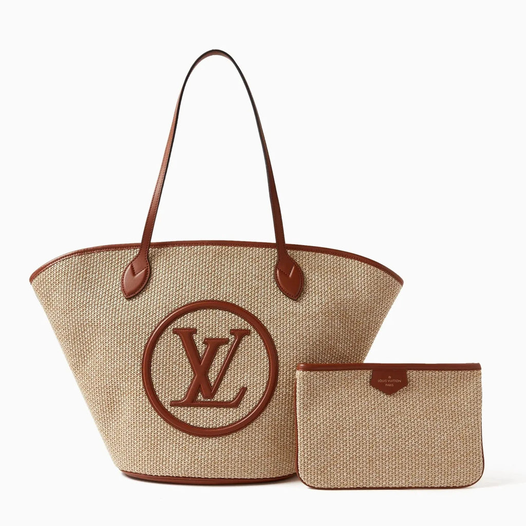 OUVALIA Luxury Edit | Louis Vuitton Raffia Saint Jacques Tote Caramel