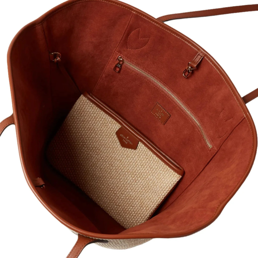 OUVALIA Luxury Edit | Louis Vuitton Raffia Saint Jacques Tote Caramel