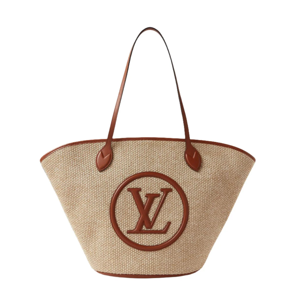 OUVALIA Luxury Edit | Louis Vuitton Raffia Saint Jacques Tote Caramel