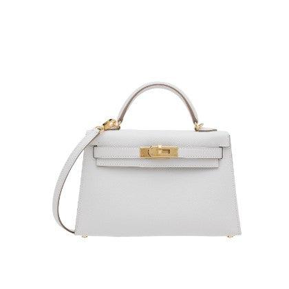 OUVALIA Luxury Edit | Hermès Mini Kelly In Epsom Leather In White With Gold Hardware
