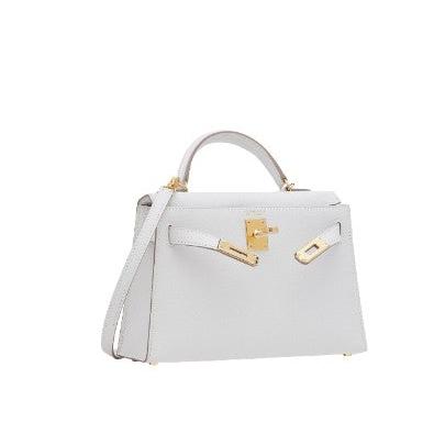 OUVALIA Luxury Edit | Hermès Mini Kelly In Epsom Leather In White With Gold Hardware