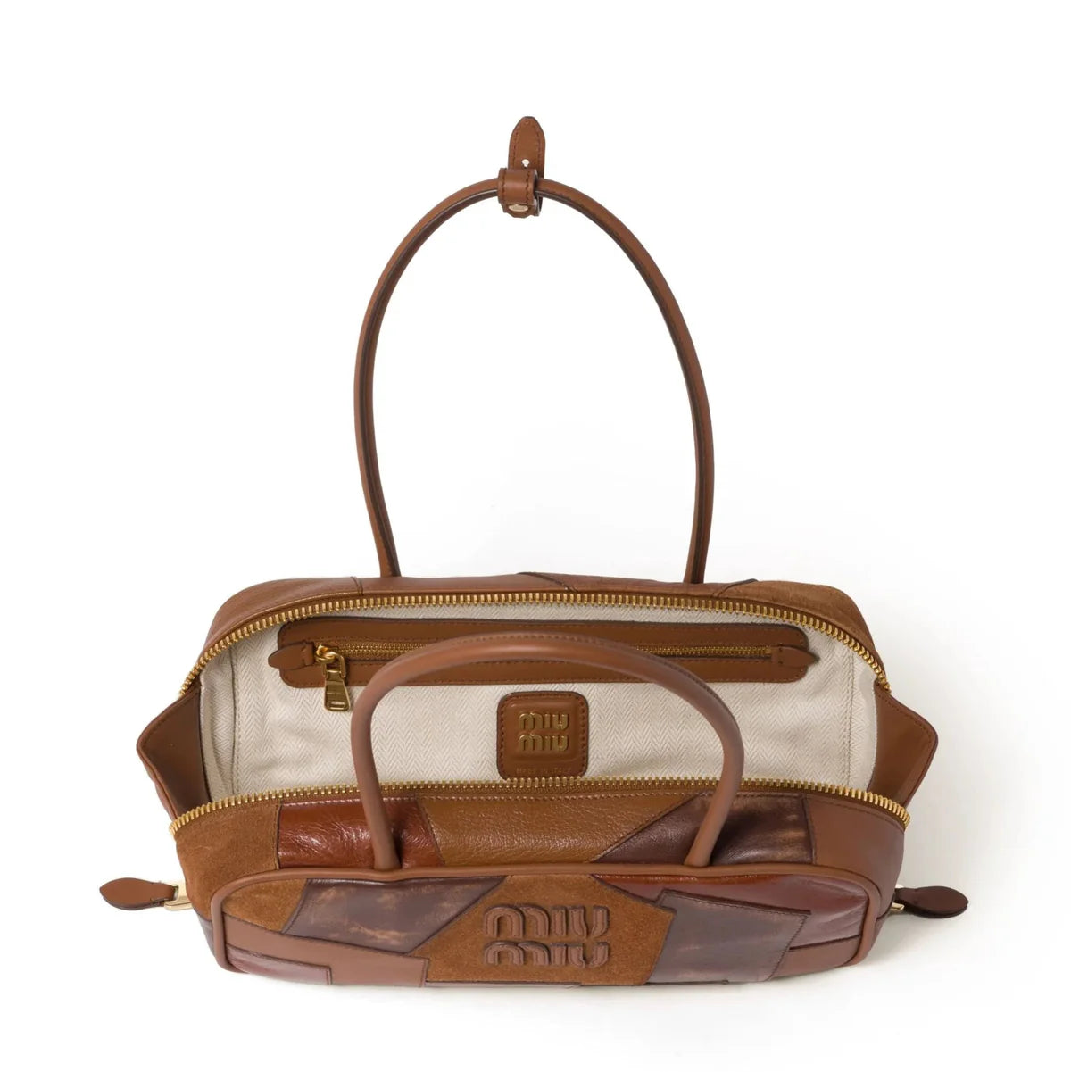 OUVALIA Luxury Edit | Miu Miu Beau Tote Bag – Brown Leather Luxury Tote