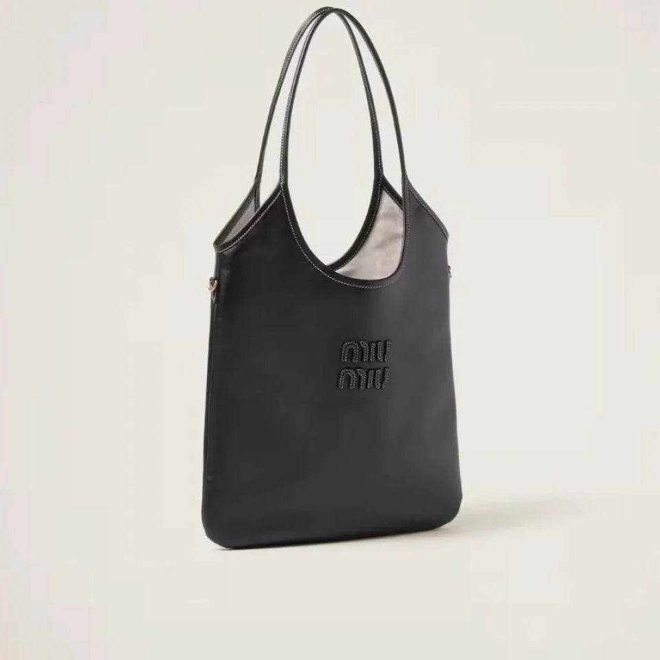 OUVALIA Luxury Edit | Miu Miu IVY Leather Bag Black