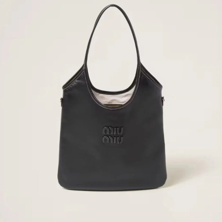 OUVALIA Luxury Edit | Miu Miu IVY Leather Bag Black