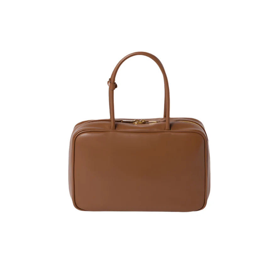 OUVALIA Luxury Edit | Miu Miu Leather Beau Bag Cognac