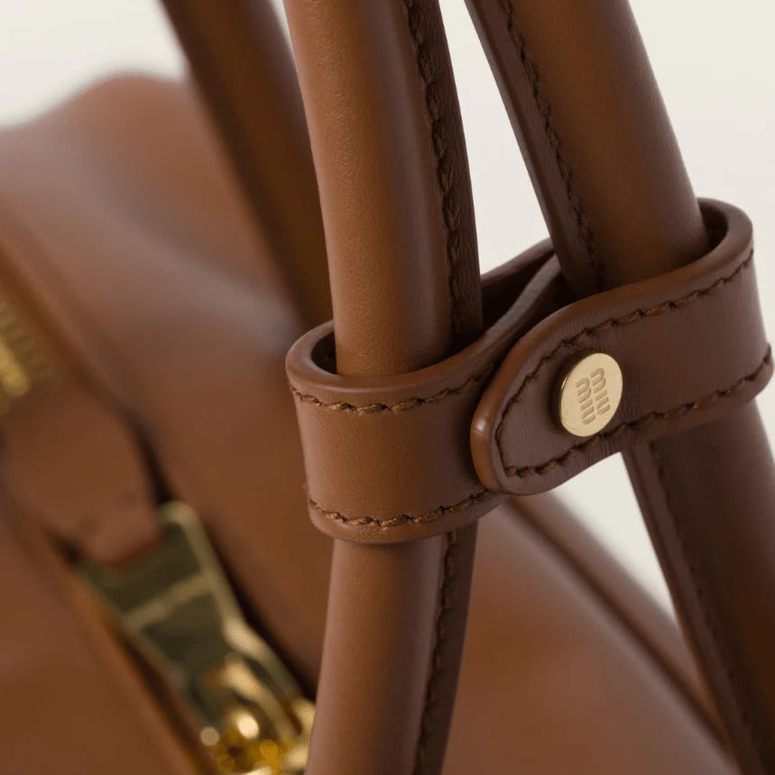 OUVALIA Luxury Edit | Miu Miu Leather Beau Bag Cognac