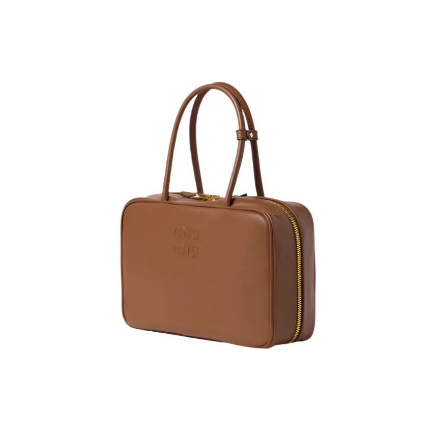 OUVALIA Luxury Edit | Miu Miu Leather Beau Bag Cognac