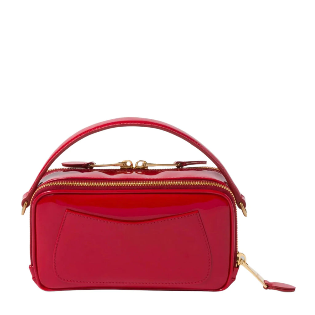 OUVALIA Luxury Edit | Miu Miu Patent Red Leather Shoulder Bag