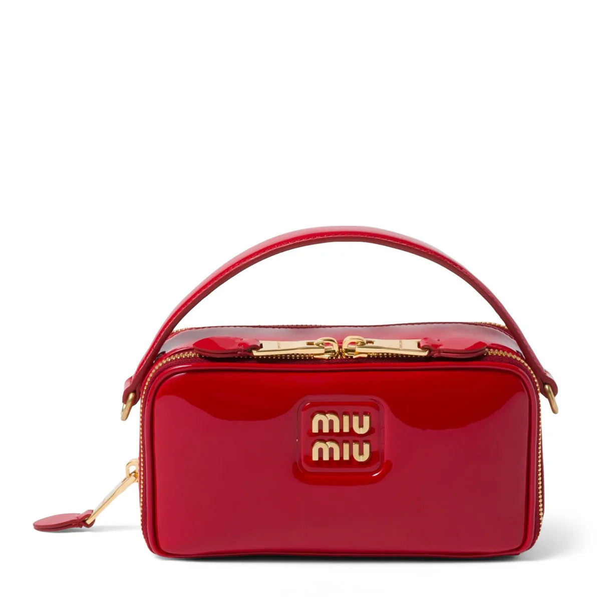 OUVALIA Luxury Edit | Miu Miu Patent Red Leather Shoulder Bag