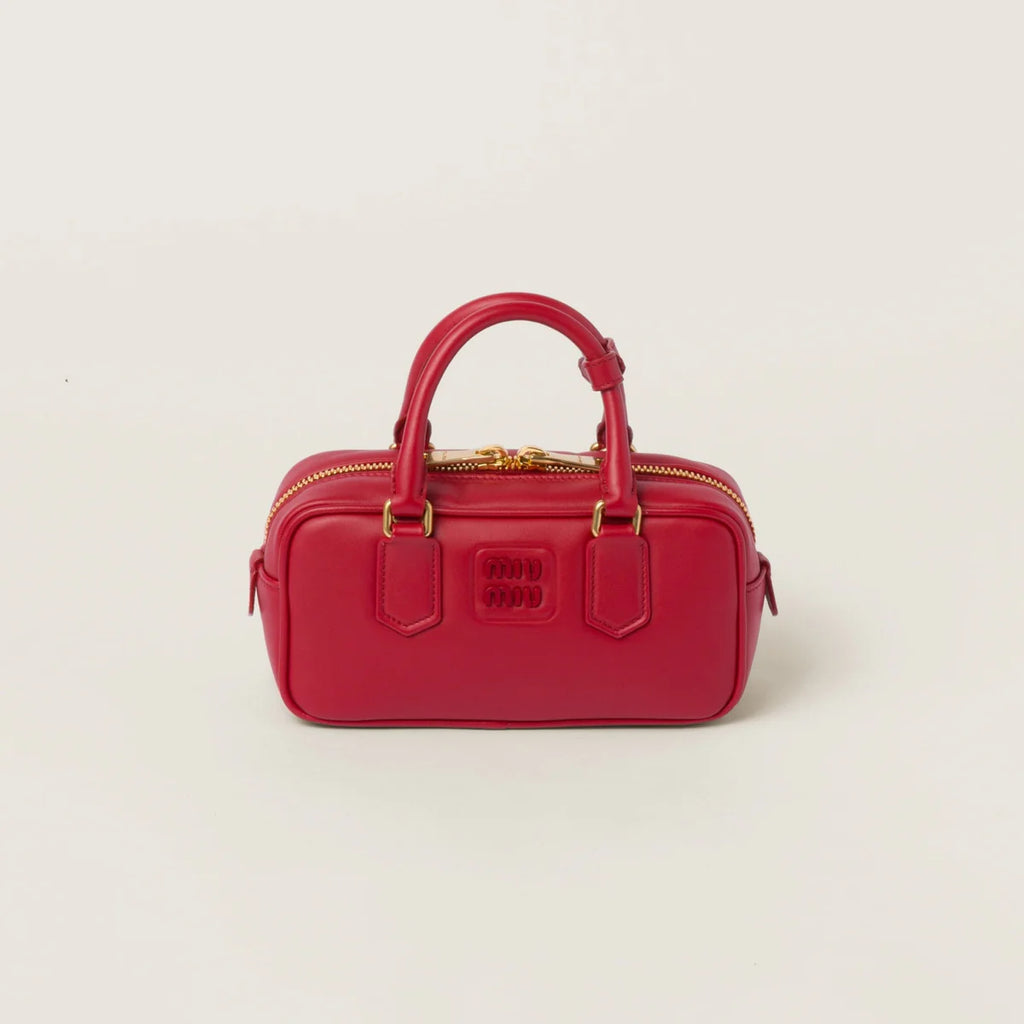 OUVALIA Luxury Edit | Miu Miu Arcadie Leather Red Bag
