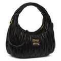 OUVALIA Luxury Edit | Miu Miu Small Miu Wander Black Matelassé Bag