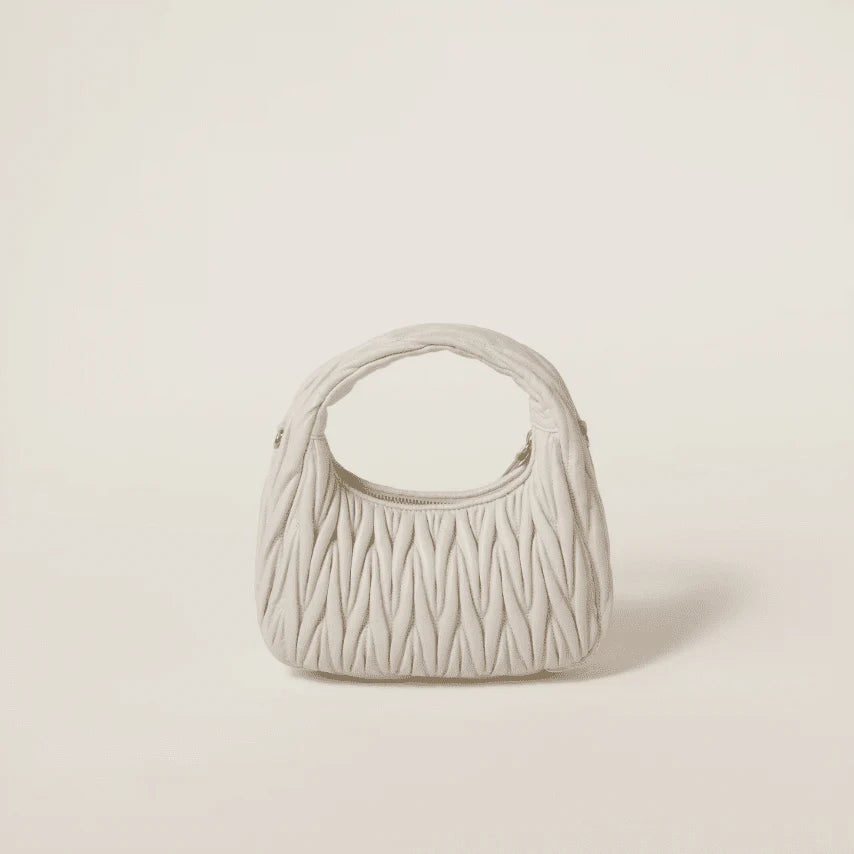 OUVALIA Luxury Edit | Miu Miu Small Wander Quilted Nappa Leather Hobo Bag