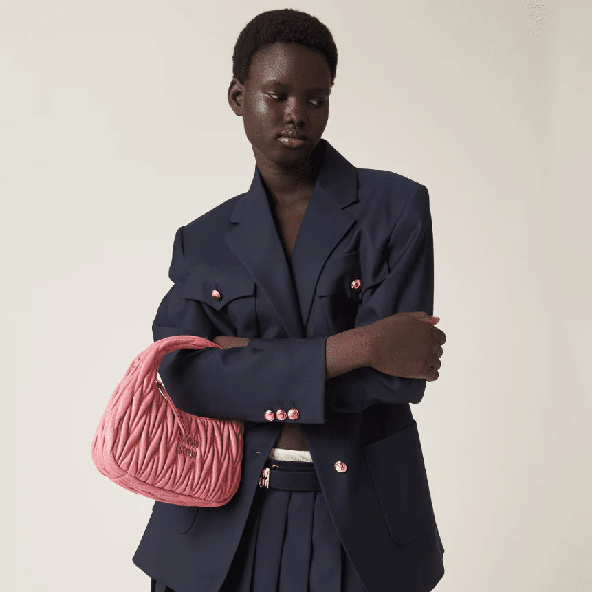 OUVALIA Luxury Edit | Miu Miu Wander Quilted Nappa Leather Hobo Bag