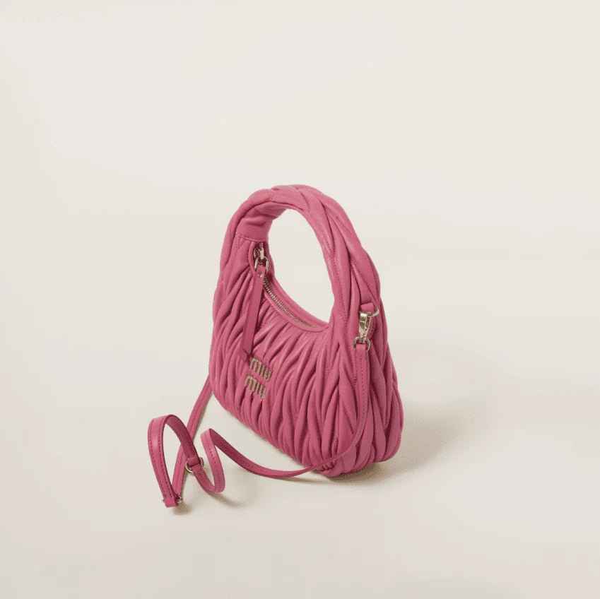 OUVALIA Luxury Edit | Miu Miu Wander Quilted Nappa Leather Hobo Bag