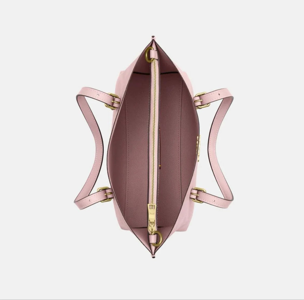 OUVALIA Luxury Edit | Coach Mollie Tote Bag 25 In Signature Canvas Baby Pink