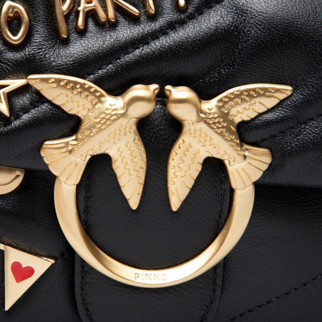 OUVALIA Luxury Edit | Pinko Love Mini Puff Party Cl Golden Metal