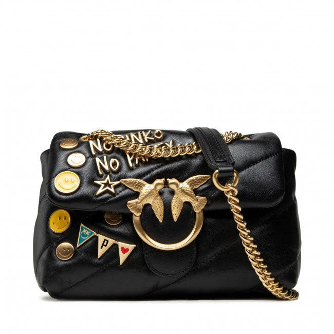 OUVALIA Luxury Edit | Pinko Love Mini Puff Party Cl Golden Metal