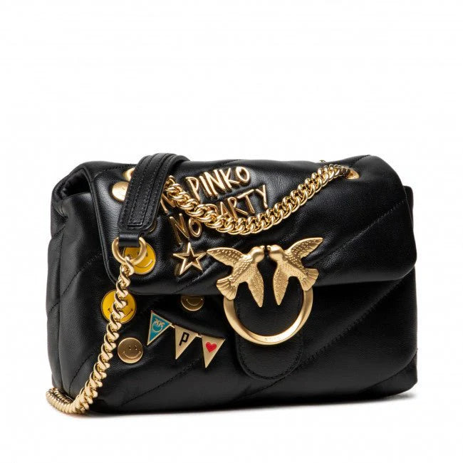 OUVALIA Luxury Edit | Pinko Love Mini Puff Party Cl Golden Metal