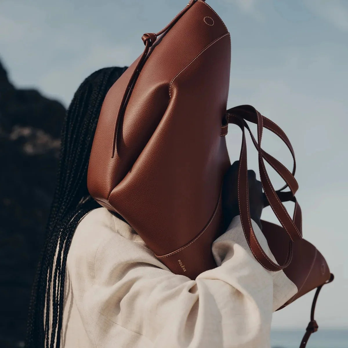 OUVALIA Luxury Edit | Polène Cyme Edition Textured Cognac