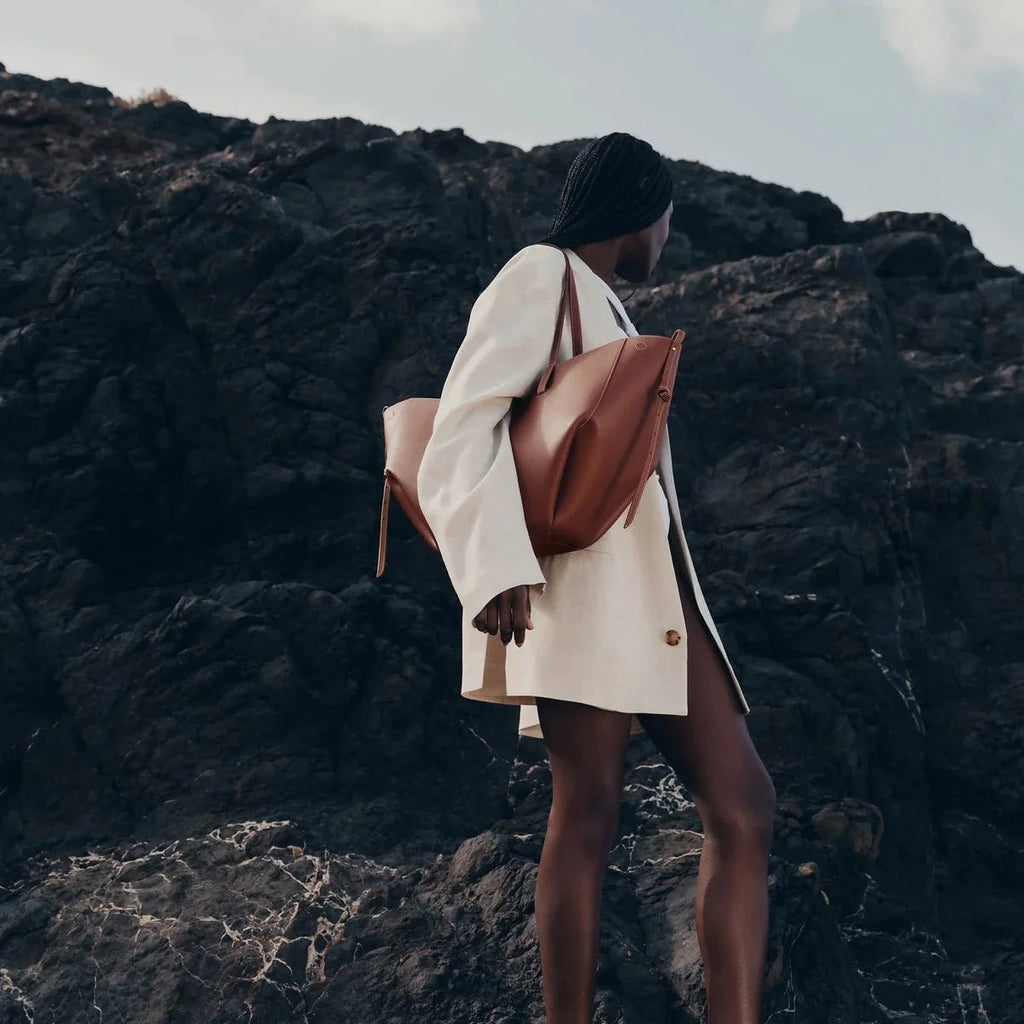 OUVALIA Luxury Edit | Polène Cyme Edition Textured Cognac