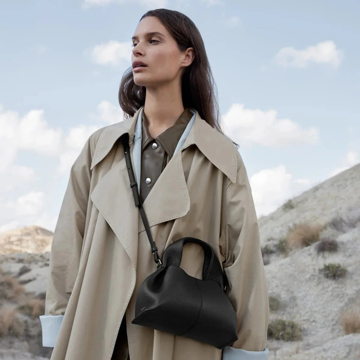 OUVALIA Luxury Edit | Polène Numéro Neuf Mini Edition Textured Black