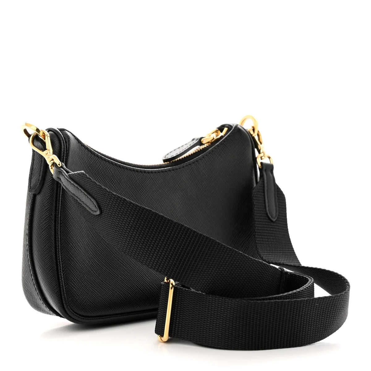 OUVALIA Luxury Edit | Prada Saffiano Lux Mini Shoulder Bag Black