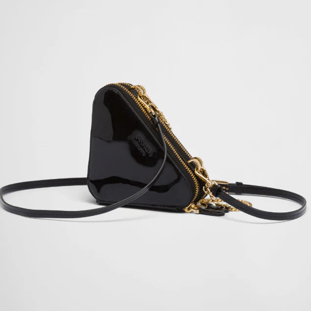OUVALIA Luxury Edit | Prada Triangle-Logo Leather Mini Pouch