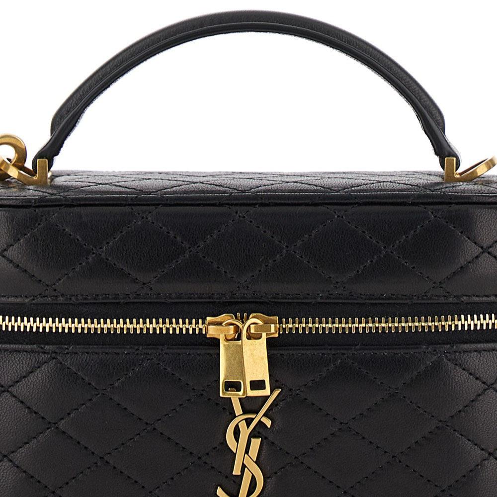 OUVALIA Luxury Edit | Yves Saint Laurent Black Vanity Bag With Cassandre In Quilted Leather Woman