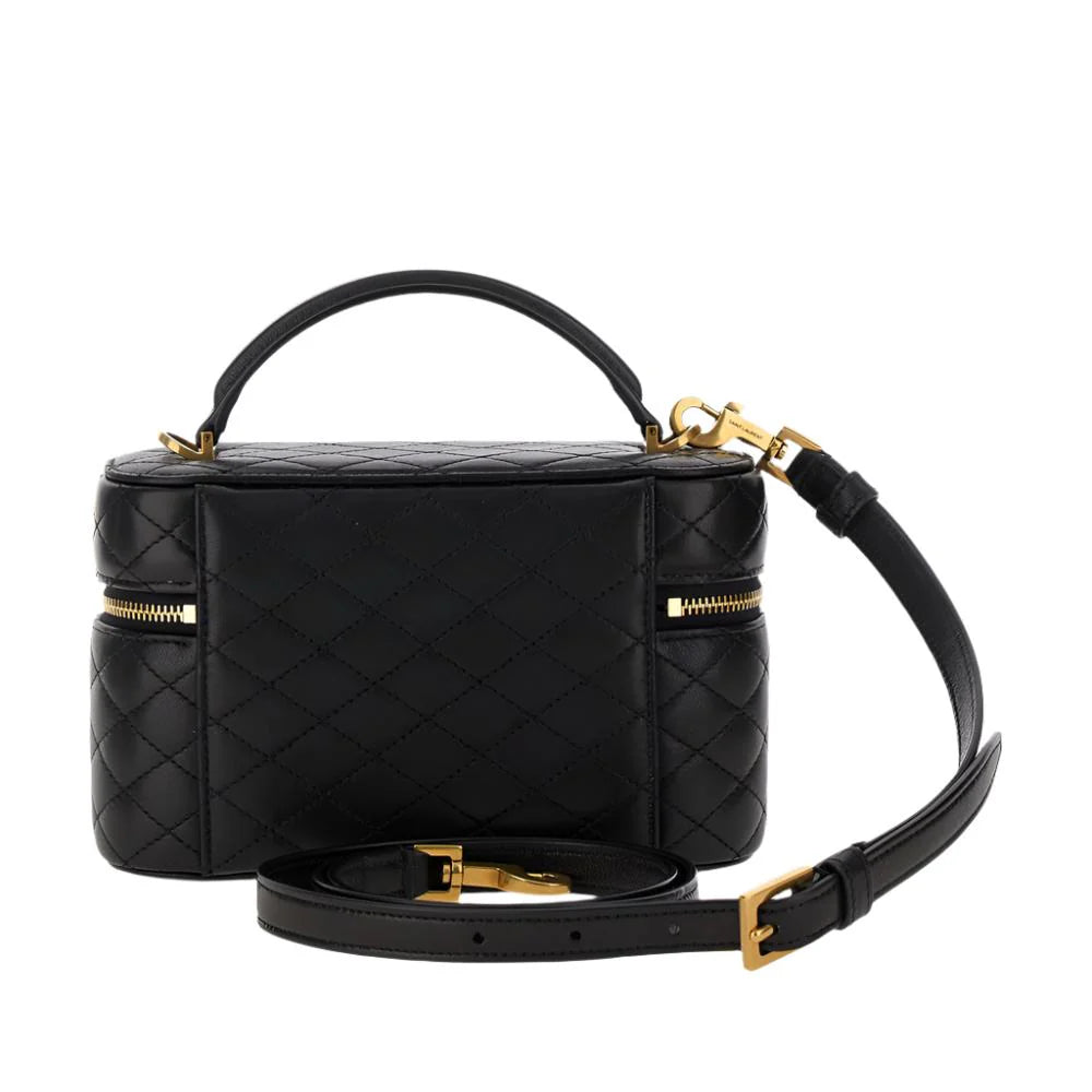 OUVALIA Luxury Edit | Yves Saint Laurent Black Vanity Bag With Cassandre In Quilted Leather Woman