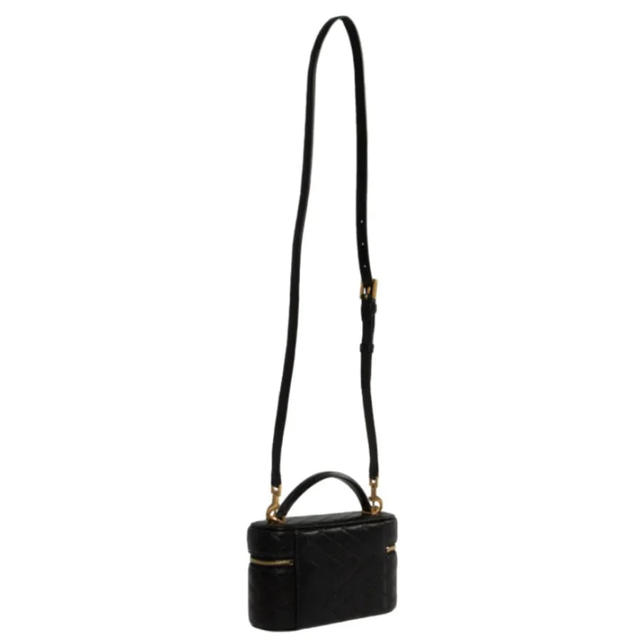 OUVALIA Luxury Edit | Yves Saint Laurent Black Vanity Bag With Cassandre In Quilted Leather Woman