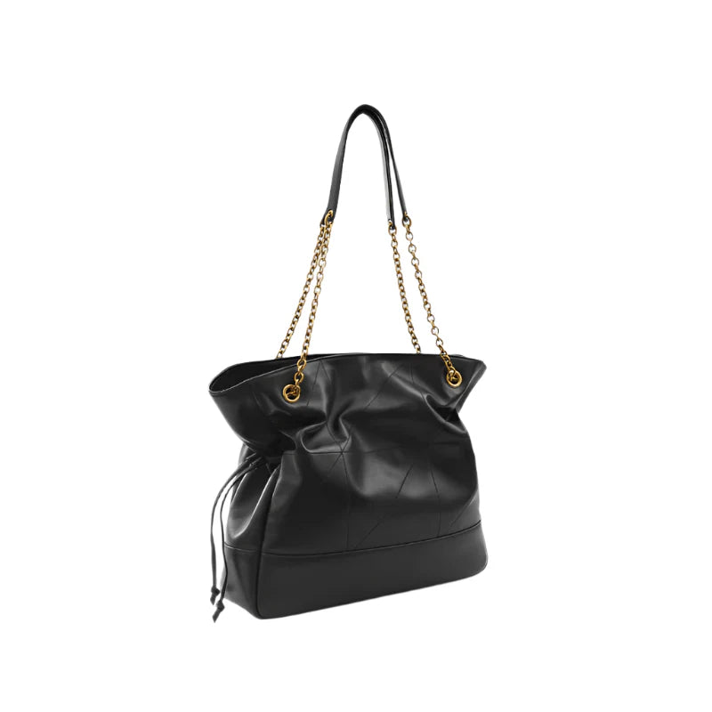 OUVALIA Luxury Edit | Yves Saint Laurent Jamie Shopping Bag – Black Quilted Leather With Tonal