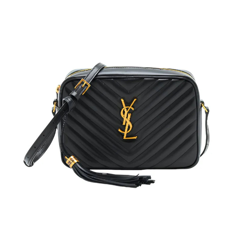 OUVALIA Luxury Edit | Saint Laurent Lou Camera Bag Black Leather